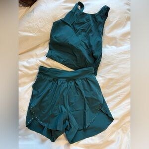 Lululemon Storm Teal Running Set